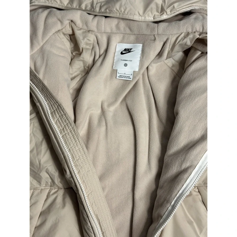 Nike Therma Fit Size L Hooded Zip Puffer Windrunner Jacket Coat DD6857-206